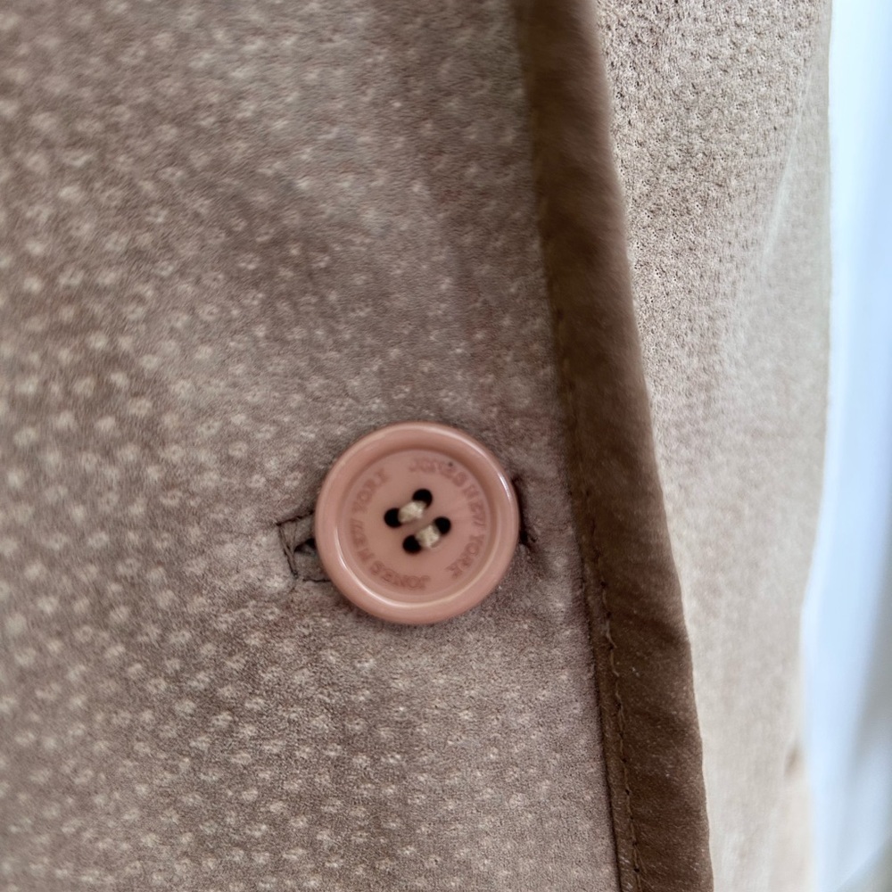 Jones New York Vintage Women’s Genuine Suede Leather Coat 90s Size Medium - Picture 8 of 14